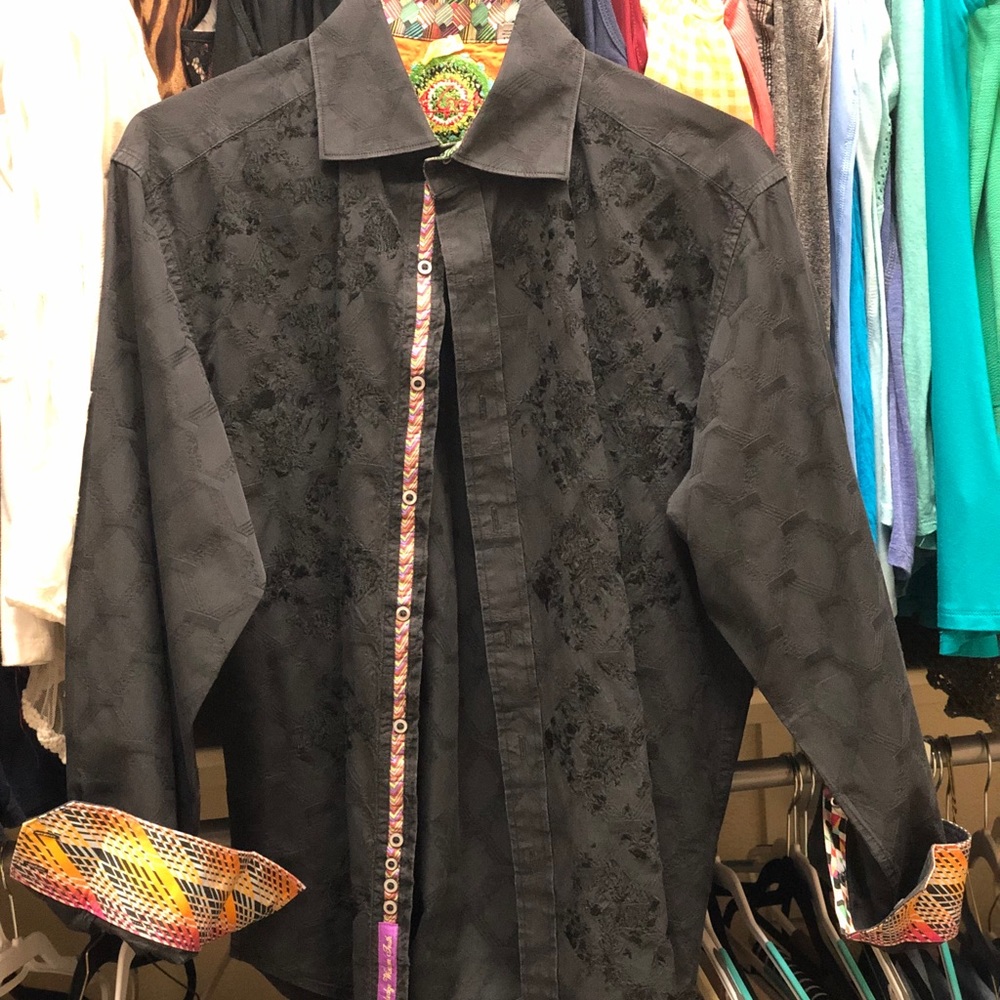 Robert Graham Black Dress Shirt